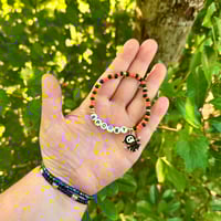 Image 1 of “Spooky” -Halloween Beaded Grim Reaper Charm Bracelet