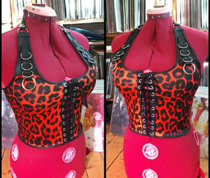 Image of Orange leopard top size S/M & M/L