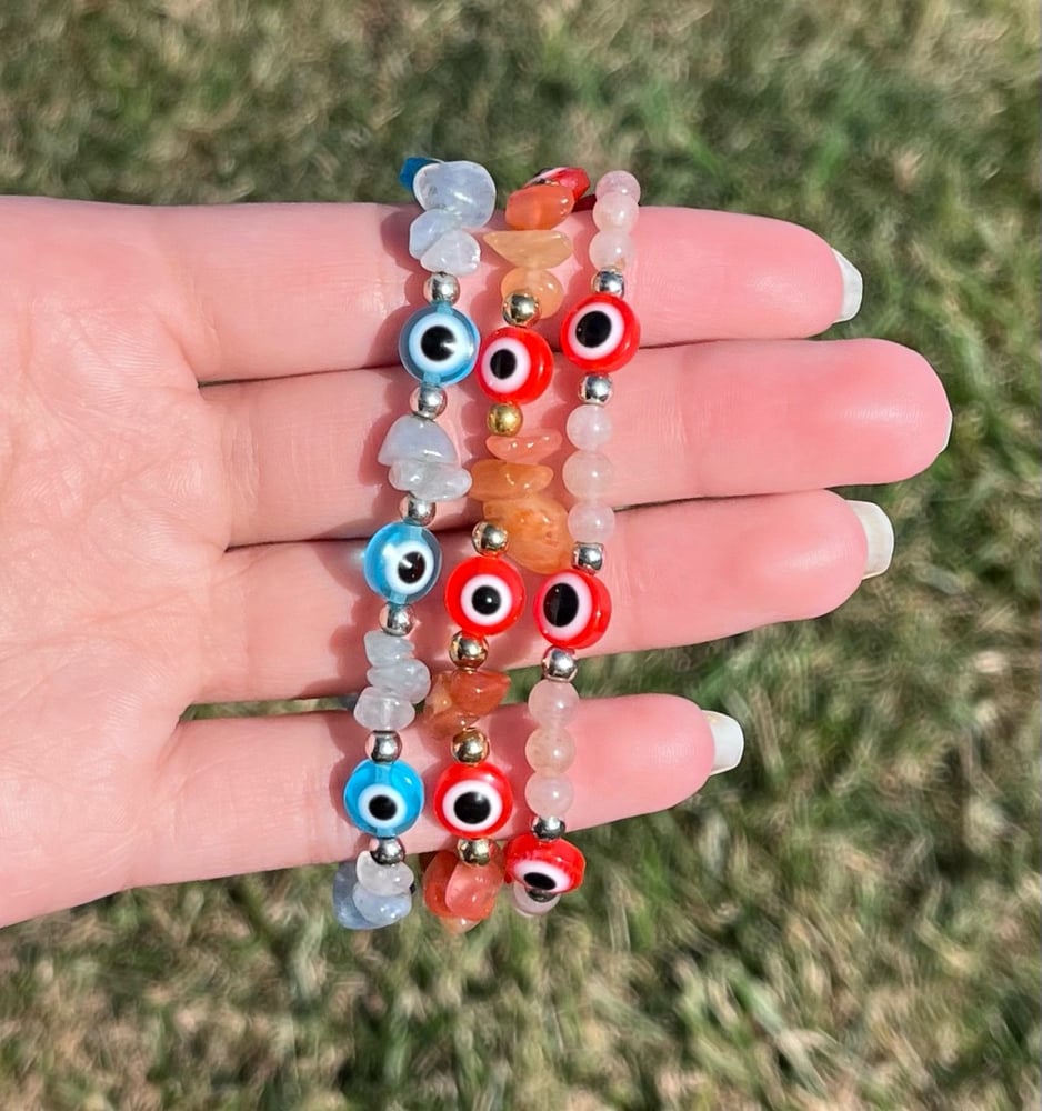 Image of Evil Eye with Crystals