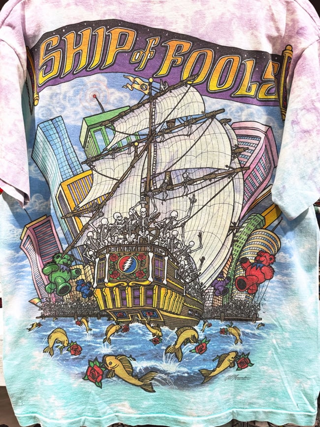 Grateful Dead 1993 Ship of Fools T-Shirt - Fits L