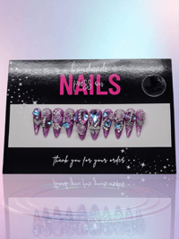 Image 1 of Royal Amethyst – Handmade Press-On Nails ( Large)