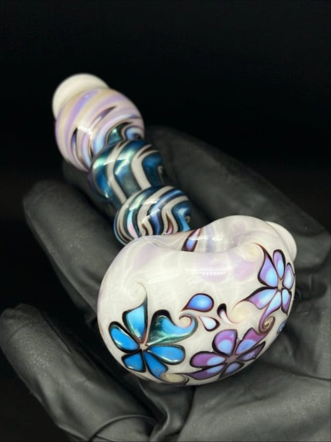 White Satin Floral