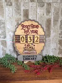 Image 6 of Personalized Book Tracker Sign 