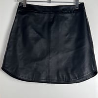 Image 3 of BLANK NYC genuine black leather mini skirt 