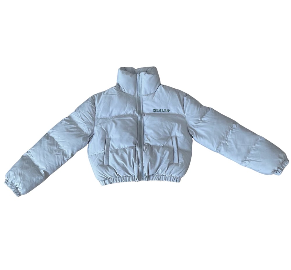 Image of DALLAS CROPPED PUFFER (GREY)