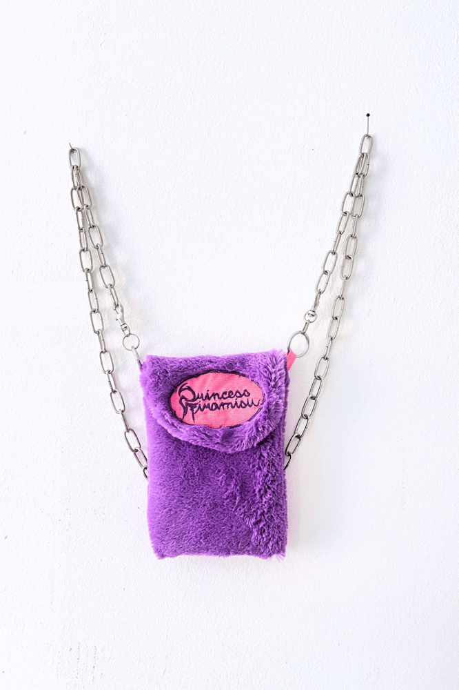 Image of Purple Fluffy Phone Purse