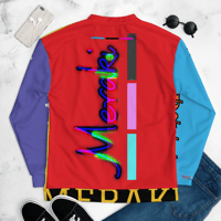 Image 2 of Unisex MERAKI "90s Color Block" Bomber Jacket