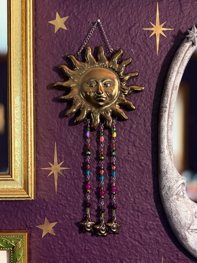 Image of Beaded Sun Wall Hanging #7