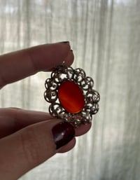 Image 6 of Magnifique pendentif en argent massif et cornaline! 1960.