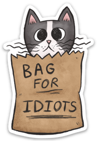 Image 3 of BAG FOR IDIOTS STICKER