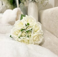 Image 2 of Mother’s Day White Rose Faux Bouquet 