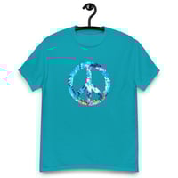 Image 11 of Unisex classic tee, Tie Dye Peace Sign Retro tee