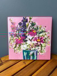 Pink Wildflower Original Painting