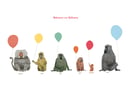 Image of Baboons with Balloons Card