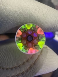 Image 1 of Orange with transparent black. Red and yellow uv