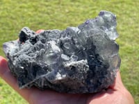 Image 2 of Transparent Phantom Fluorite On Druzy Quartz Matrix  #1803