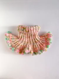 Image 1 of Sofie and Iris Multi Colored Green and Orange (small) Big Mohair Bubble Collar
