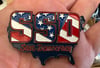 SSD “SAVE DEMOCRACY” Flag Metal Badge 