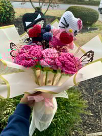 Hello Kitty x Batman Crochet Flower Bouquet