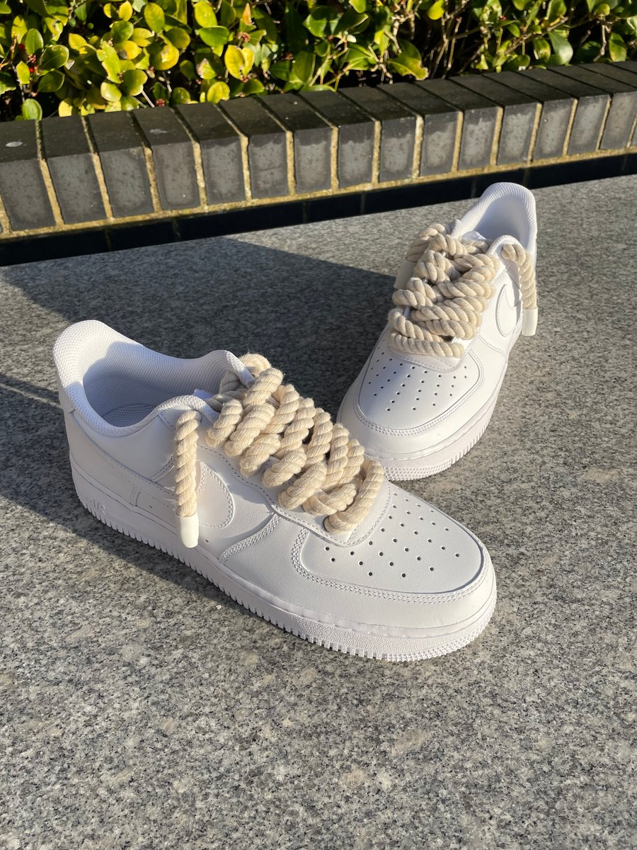 Nike Air Force Rope Laces Cream - The Finest Customs