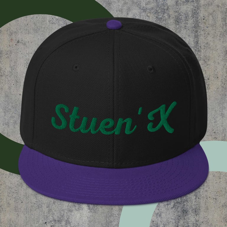 Stuen'X In Green Snapback Hat Image 4