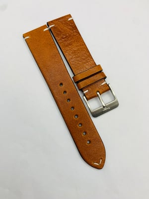 Image of 22mm Heavy duty vintage style leather strap,Genuine Fortis S/S buckle(FT-03)