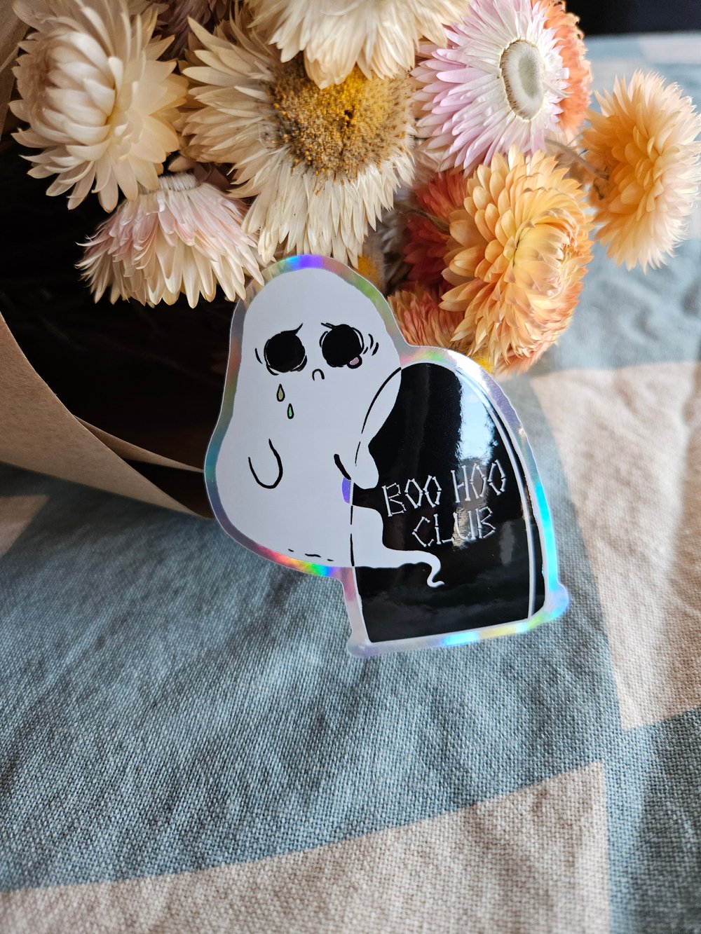 Image of BooHoo Club Holographic Vinyl Sticker