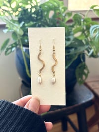 Image 3 of Brass Curves with Pearls