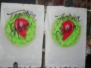 Image of HIS & HERS HALF HEART T-SHIRT DESIGN