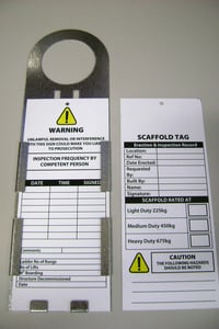 Image of Scaff Tag - tag only (price includes GST)