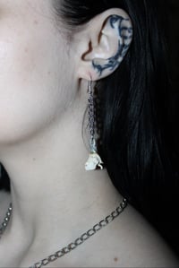 Goat Skull Fragment Earrings