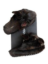 Image 1 of Dolce & Gabbana Pony Platform Slide Slippers - 9