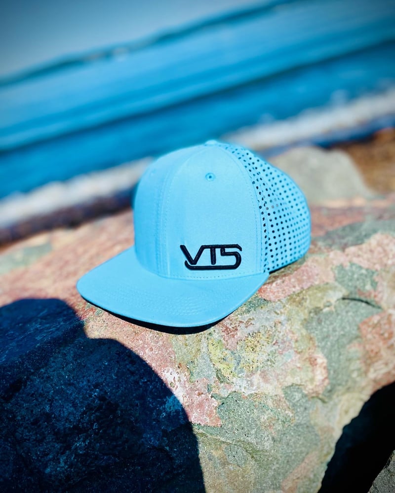 Image of VTS cap SnapBack (BLUE) with laser drilled holes 