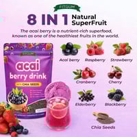 Image 2 of Fitgum - Acai Berry Powder Drink w/Chia Seeds -10sachet
