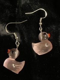 Image 2 of Glow in the dark Duck  Earrings