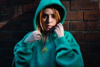 Image 3 of DAISY GANG - Teal Cosy AF hoodie 