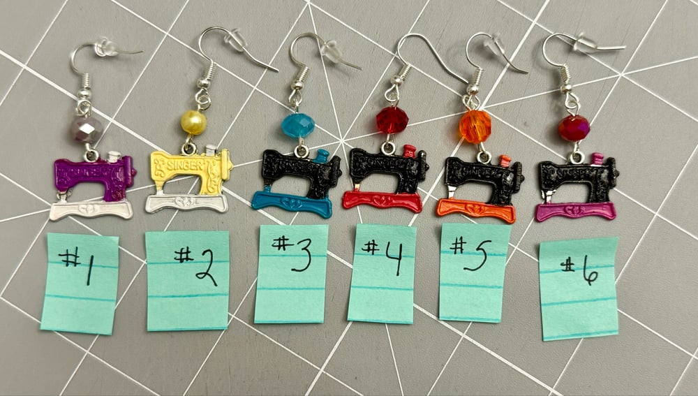 Image of Featherweight Sewing Machine Earrings