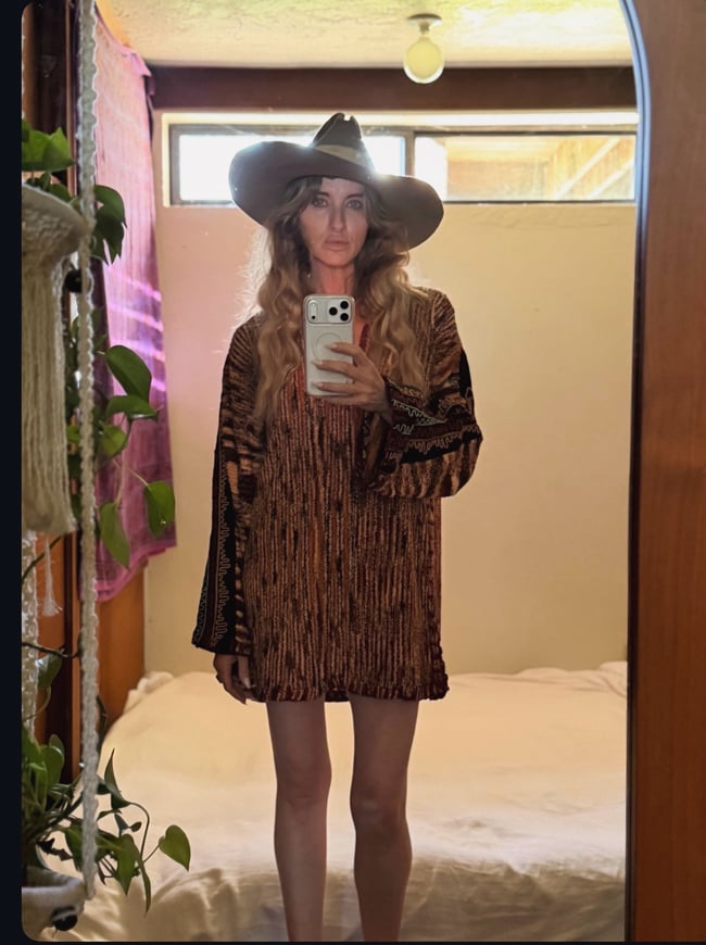 early 70s men's tunic sweater women's mini dress knit