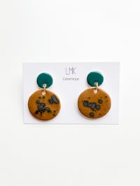 Paire de boucles d'oreilles céramique BOURRACHES canard 