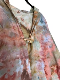 Image 7 of ♻️ UPCYCLED XL 100% Hooded Cotton Open Jacket in Sedona Ice Dye