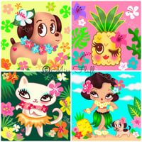 Image 1 of Hula Lulu Mini Diamond Painting Kit by Miss Fluff