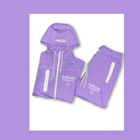 SayLess Tech Suit (Lavender & White)