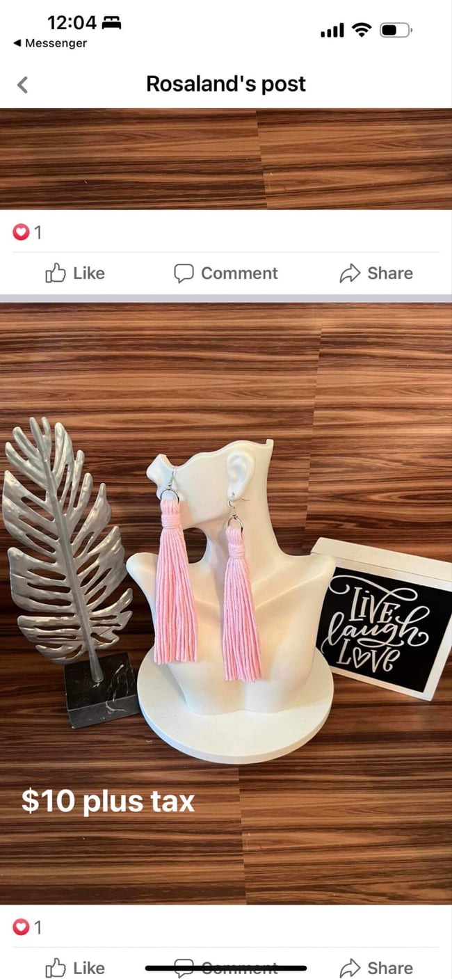 Cotton Tassel Earrings 