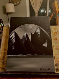 B&W Moonlit Mountains
