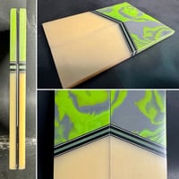 Image 1 of Burl G10 & Paper Micarta Segmented Knife Scales