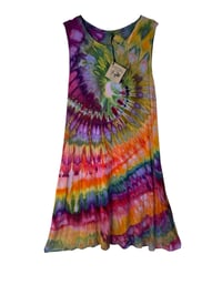 Image 2 of XXL Knit Pocket Tank Dress in Euphoria Spiral Ice Dye