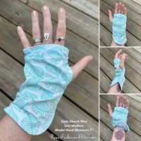 Image 12 of Ready To Ship Silk Lined Fingerless Gloves Size Medium (Style Slouch Mini)