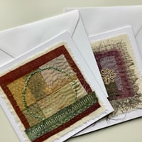 Image 5 of Original hand-stitched textile art greetings card