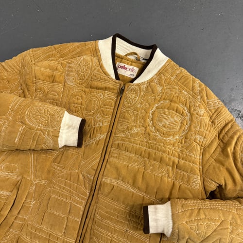 Image of 1990s Pelle Pelle "Escelade" Suede Bomber jacket. size large