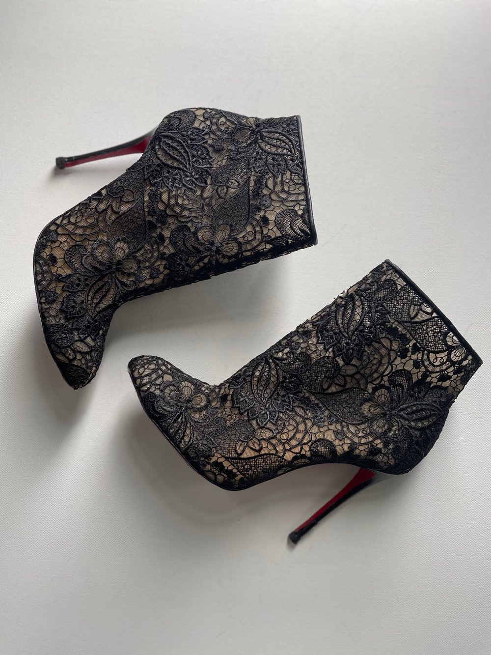 Image of CHRISTIAN LOUBOUTIN LACE BOOTIE